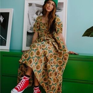 Feels Like Sunshine Jacquard Maxi Dress